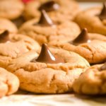 Peanut Butter chocolate kiss cookies on a plate that inspired a home cookie business
