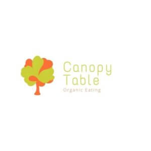Green & orange logo for Canapy Table