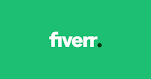 Logo for Fiverr - bright green background with white type
